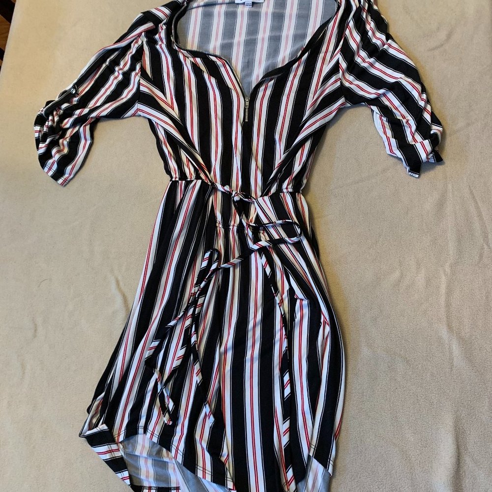 Love J Jersey Style Zip-Up Top 2X